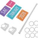 Classroom Flip Calendar Set with Adjustable Holder Bulletin Board for Home School Engaging Educational Tool for Date Cards Included