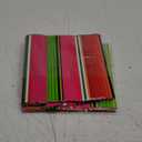 Preboun 12 Pcs Plastic Mexican Table Runner Dia De Los Muertos Serape Table Runner 14 x 108 Mexican Fiesta Colorful Striped Tablecover for Day of The Dead Cinco De Mayo Party Decor (Rose Red Series)