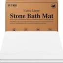 Stone Bath Mat for Bathroom, Diatomaceous Earth Stone Mat Bathroom, Super Absorbent Quick Dry & Non Slip for Shower, Tub & Floor, （32*20) 2 Pack