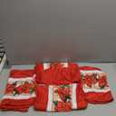 Yinder 4 Pcs Christmas Chair Covers Christmas Chair Back Covers Dining Room Chair Covers Dining Chair Slipcovers for Christmas Dining Room Kitchen Wedding Party Decor (Floral)