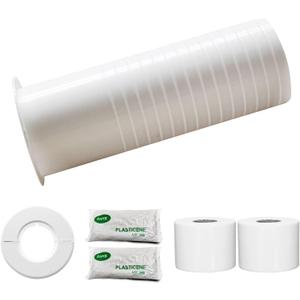 Exablo Mini Split Wall Sleeve Kit, 2.76" ID 7.87" Length AC Through Wall Pipe with Non-Adhesive Tape, Protects AC Pipes & Prevents Insulation Aging