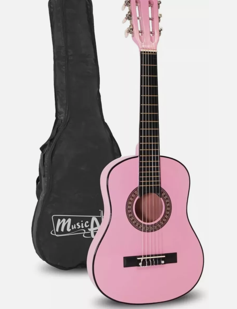 Music Alley MA-51 Classical Acoustic Guitar Kids and Junior Pink, Half Size