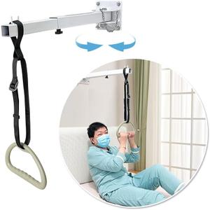 KAAMOS Bed Trapeze Bar for Elderly Bed Pull Up Lift Assist Trapeze Bar Mobility Handicap Medical Trapeze Bars for Get Out of Bed Hospital Overhead Transfer Helper Handle (White)