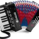 Accordion Instrument for Kids Professional 17 Keys 8 Bass Accordion with Straps for Beginner Student Educational Musical Instrument for Boys Girls Aged 3+ Gift Choice