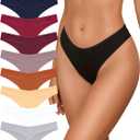Sth Big Cotton Underwear Women Sexy Breathable Thongs Soft Panties 9 Pack