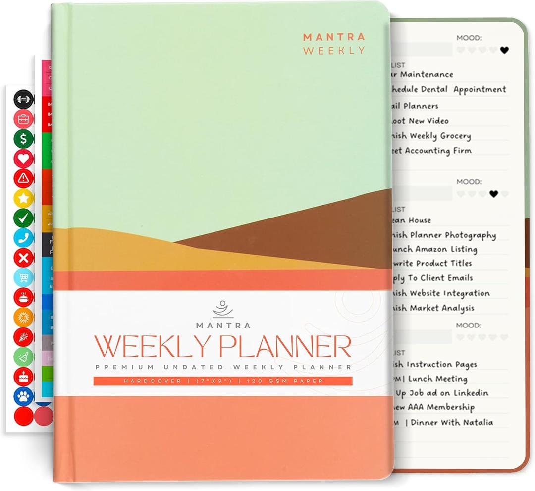 2026 Planner, Daily Journal & Gratitude Journal All-In-One with To Do List, Self Care Prompts & Habit Tracker - 7 x 10 - Morning