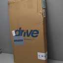 Drive Medical Overbed Table with Wheels - Secure Height Adjustment for Comfort - Non Tilt Surface - Smooth Rolling Design - Home & Hospital Use - Woodgrain Laminate Top - Silver Vein