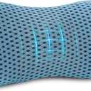 Lumbar Pillow, Memory Foam Lumbar Support Pillow for Office Chair and Car Seat, Ergonomic Streamline Back Pillow for Lower Back Pain Relief, Back Support Pillow for Sitting, Driving, Traveling, 18.5*9.5*5.5 inches