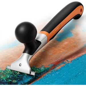 Premium Ergonomic Carbide Scraper - 2-1/2", Heavy-Duty Tool for Wood, Metal, Glass & Floors, Removal on Various Surfaces Dry Glaze, Stains, Putty, Scratches, Rust, Paint, Glue, Varnish, Resin - 65 mm