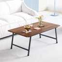 Rectangular Folding Coffee Table Perfect for Small Spaces Walnut, 31.5"L*15.75"W*15.75"H