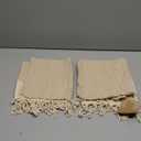 Madamelique Exclusive Hand Towels Set of 2-18 x 40 Inches - Decorative Bathroom Peshtemal Towel for Hand, Face, Hair, Yoga, Tea, Dishcloth, Kitchen and Bath - 100% Pure Cotton (Biscuit)