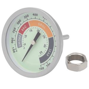 3 1/8 inch Grill Thermometer Gauge for Char-Broil Oklahoma Joes Smoker and Most Charcoal Pellet Wood Pit Grills, BBQ Temperature Gauge, 1/2 NPT, 750F, Upgraded Luminous Thermostat