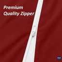Full 1 PC Zipper Fitted Sheet, Brushed Premium Quality Microfiber, Soft Shrinkage and Fade Resistant Bottom Sheet fits Upto 16 Inch Deep Pocket, Zipper Mattress Cover, Burgundy