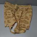 Men's Swim Trunks with Compression Liner, Quick Dry Hawaiian Swimwear Bathing Suit Drawstring Board Shorts (L, Khaki Coconut Tree)
