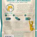 MEOWEE! Savory Spoonables with Real Chicken, Salmon and Duck for Cats, 8 Count, Treat Your Cat to Triple Flavor Squeezable Lickable Wet Treats with Built-in Spoon for Less Mess (EXP 09/07/26)