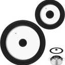 Universal Lids for Pots, Pans and Skillets, Fits 7",8",9",10",11",12" Cookware, Replacement Pan Lid with Tempered Glass and Heat-Resistant Silicone Edge,Durable Frying Pan Cover