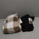 Arshiner Girls 2 Piece Outfits Long Sleeve Fuzzy Hoodies Sweatshirts and Jogger Legging Pants Winter Tracksuits 7-8Y, Checkered Print