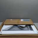 Large Printer Stand, 23.6 x 23.6 x 22.6 Inches Square Printer Table with Storage Shelf, 2 Tier Rolling Printer Cart with Industrial Wheels for Home Office - Rustic Brown