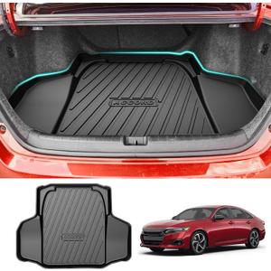 Mixsuper Custom Fit Cargo Liner for Honda Accord 2018-2022 All Models Trunk Liner All Weather Rear Trunk Cargo Mat Black