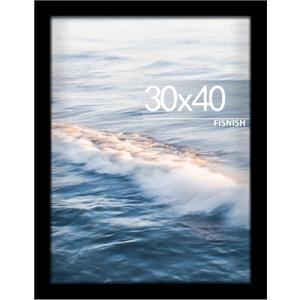 30x40 Picture Frame Black, with HD Plexiglass Durable and Scratch-proof for Horizontal or Vertical Wall Mounting, 1 Pack