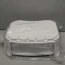 Forbena Toddler Step Stool for Bathroom Sink, 2 Step Stool for Kids Toilet Potty Training, Non-Slip Toddlers Baby Child Kid Plastic Poop Stools with Handle for Kitchen Counter Bed (White-Grey)