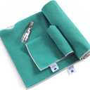 IUGA Non Slip Yoga Towel, Extra Thick Hot Yoga Towel + Hand Towel 2in1 Set, Corner Pockets Design to Prevent Bunching, 100% Microfiber – Non Slip, Super Absorbent and Quick Dry