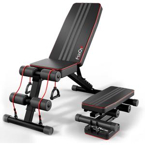 FitinOne Adjustable Folding Weight Bench for Home Gym, 660 lbs Capacity Multi-Functional Workout Bench Sturdy Durable for Full Body (X2)