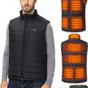Mens Heated Vest with Battery Pack Included 16000mAh 7.4V, Warming Heated Vest for Men, Electric Heating Vests for Cycling (Large, Black)
