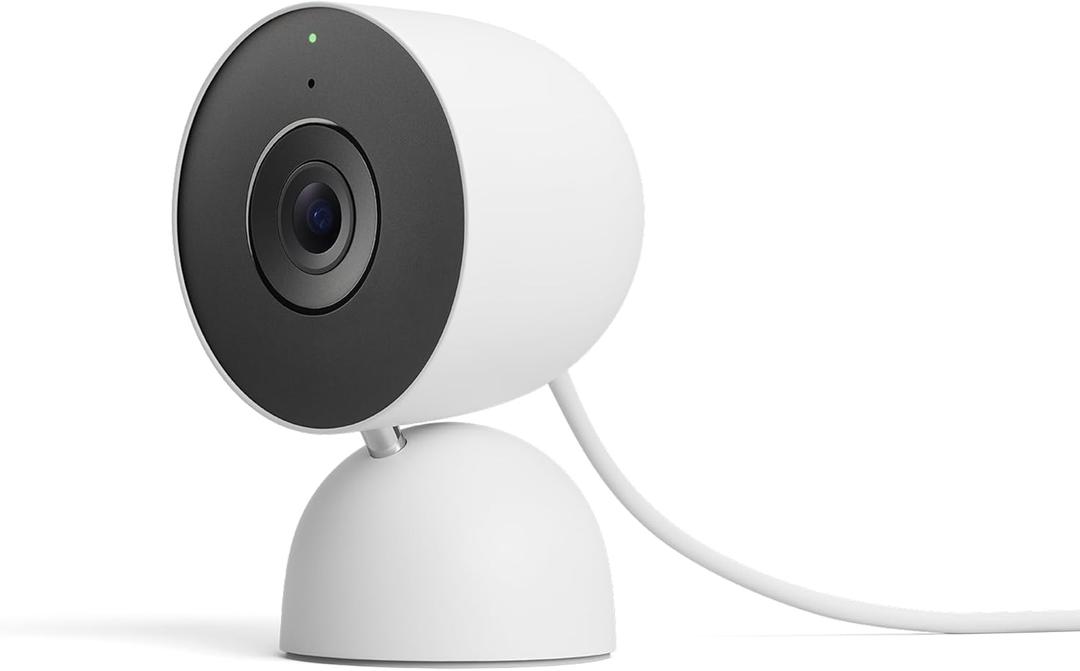 Google Nest Cam Indoor (Wired, 3rd Gen)  Security Camera with 2K Video and Gemini, Night Vision, 2Way Audio, Works with Google Home  2025 Model  Snow