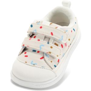 STQ KIDS Toddler Boys & Girls Shoes Wide Toe Box Barefoot Kids Canvas Sneakers with Hook-and-Loop Size: 7 Wide Toddler