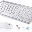 Wireless Keyboard and Mouse Compatible with iMac MacBook Air/Pro (Bluetooth and USB)
