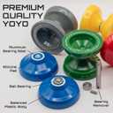 Cheatcode Yoyo by Brandon Vu | Master Fingerspin Tricks | A Responsive & Unresponsive Yo-yo for Kids, Teens & Adults | Great Yo Yo For Beginners | Extra Professional Ball Bearing Kit Included | Offset