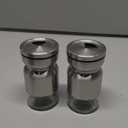 Salt and Pepper Shakers Set with Adjustable Pour Holes by CHEFVANTAGE - Stainless Steel