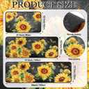 Fourluoo Sets of 3 Sunflower Kitchen Rugs and Mats Summer Non Slip Kitchen Rugs Washable Sunflower Door Mats for Floor Home Bathroom Cabin Farmhouse Decor