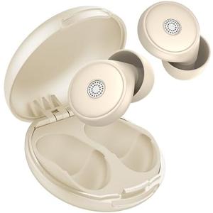 Ear Plugs for Sleeping Noise Cancelling, 45dB Soft Earplugs for Concert, Reusable Ear Plugs for Noise Reduction with Case & 8 Eartips, for Sleeping, Concert, Working, Studying, Traveling (Off White)