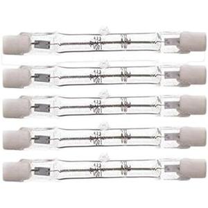 CTKcom 250-Watt 3.1-Inch T3 Halogen Bulbs(5 Pack) - J Type 78mm Double Ended 120 Volts 250 Watt T3 Halogen Bulbs R7S Double Ended Filament Flood Lights Quartz Tube Lamps 120V,5 Pack