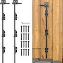 FMhotu 24" Cane Bolt Drop Rod for Gate, Heavy Duty Gate Latch for Wooden Fence Metal Gates, Gate Ground Stopper Hardware for Wood PVC Vinyl Metal Gates, 2 Pack