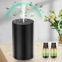 X-PEST Outdoor Mosquito Repellent Diffuser Portable Insect Repellent Effective Mosquito Protection Essential Oil for Patio Rechargeable USB Waterless Diffuser 40ft Protection 2 Refills (Black)