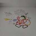 Christmas Window Silhouette Lights Decorations - 16in Pack of 3 USB Waterproof Sign Lighted Colour Snowflake Reindeer Santa Claus for Holiday Indoor Wall Door Glass Decorations