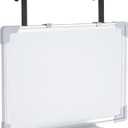 Lincia 24 x 20 Inch Over The Door Whiteboard Hanging Dry Erase Board for Door 4 Adjustable Heights Aluminum Frame Small White Board for Dorm Home Office Cubicle Wall, Horizontal Vertical Installation