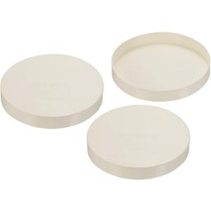 PATIKIL 5.5" PVC Pipe End Cap Fitting, 3 Pack Furniture Grade Plug Coupling Socket Adapter for DIY, Garden, White