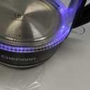 Chefman Electric Kettle, 1.8L 1500W, Hot Water Boiler, Removable Lid for Easy Cleaning, Auto Shut Off, Boil-Dry Protection, Stainless Steel Filter, BPA Free, Borosilicate Glass Electric Tea Kettle (Black)