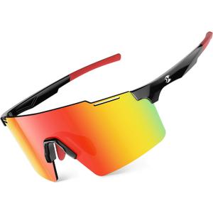 suoso Sports Cycling Glasses for Men: Lightweight UV400 Protection Sunglasses for Women Running Ride Pickleball Fishing TR90