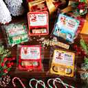 Vesici 36 Set Christmas Reindeer Food Glass Jar with Lid and Paper Card Christmas Eve Gift Container Small Glass Bottle for Snacks Candy Xmas Party Favor