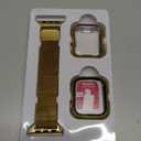 Waterproof Stainless Steel Milanese Band with Case Compatible for Apple Watch 38mm 40mm 41mm 42mm 44mm 45mm 46mm 49mm Women/Men,Magnetic Strap for iWatch Series 11 10 9 8 7 6 5 4 3 2 1 SE SE3 Ultra2/3