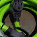 GEARit 50-Amp Extension Cord for RV & EV, 250-Volt, 4-Prong, Compatible with Tesla Models, NEMA 14-50P to 14-50R 6/3, 8/1 STW AWG Gauge, Waterproof, 75 ft, Green