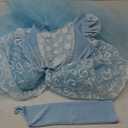 CQDY Cinderella Dress Princess Costume Halloween Party Dress up Blue
 (8-9 Years, Cinderella)