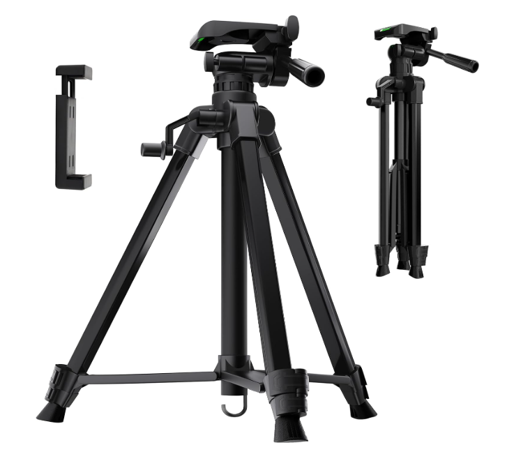 Laser Level Tripod Stand for Bosch: 61 Inch Lightweight Portable Adjustable Tripod for Laser Level with 3-Way Swivel Pan Head - 1/4" Thread Rotating Laser Level for Dewalt