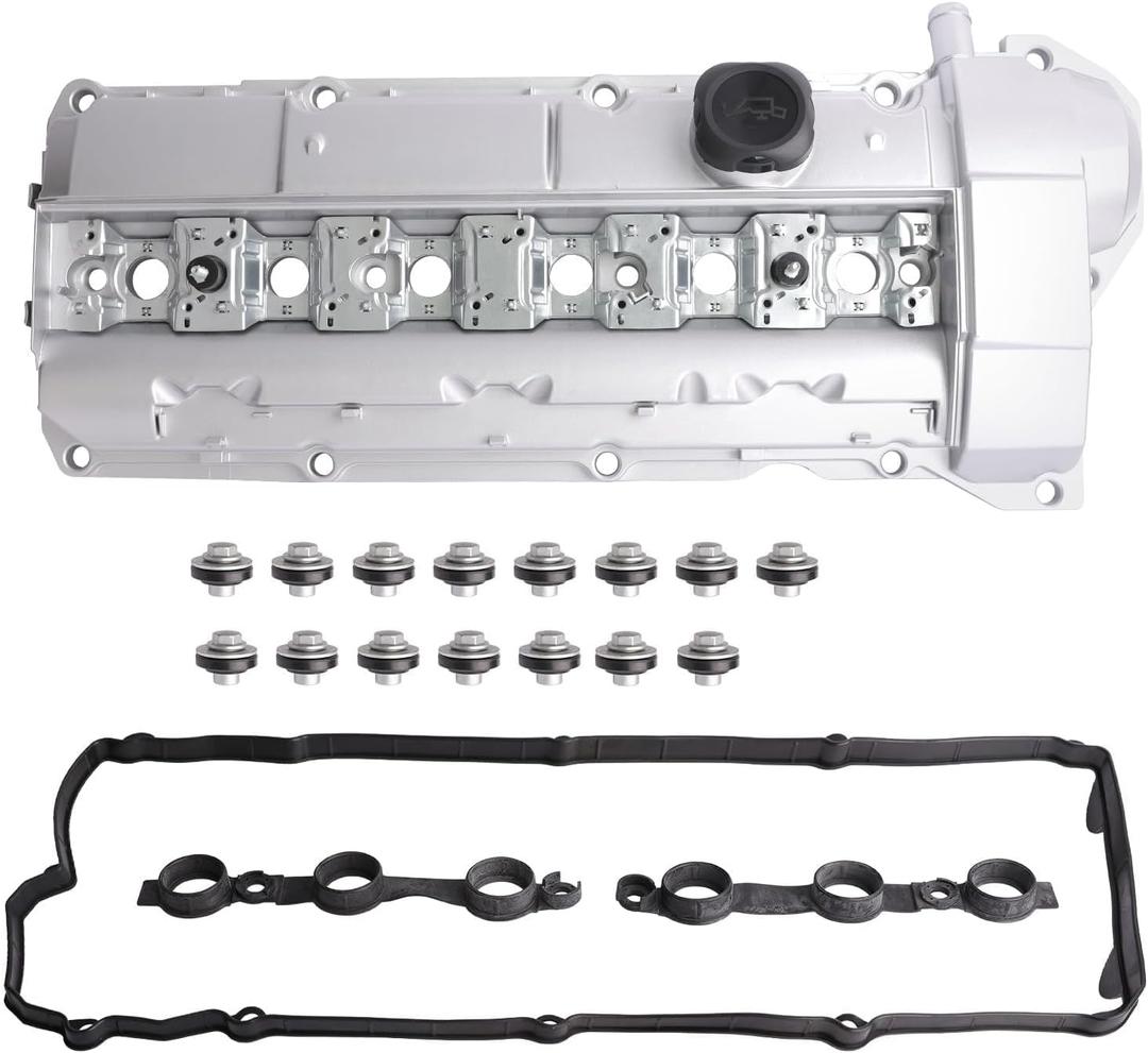 MITZONE Aluminum Valve Cover Compatible with BMW 328i 323is 328i 328is 528i 2.8l m3 z3 M 3.2L 2.5L 2.8L 1996-2000