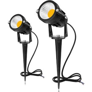 SUNVIE 12W Low Voltage Landscape Lights with Connectors, Pack of 2